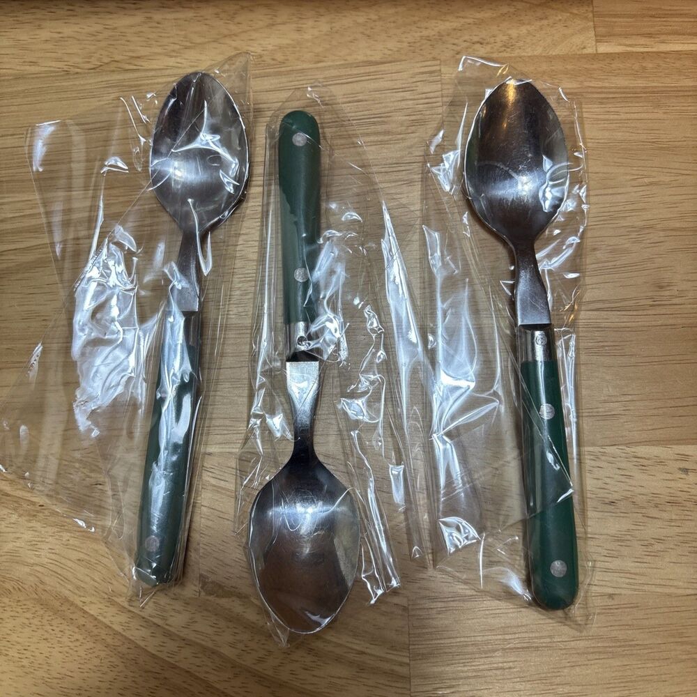 Green Mardi Gras Flatware SET OF 3 Washington Forge Spoons